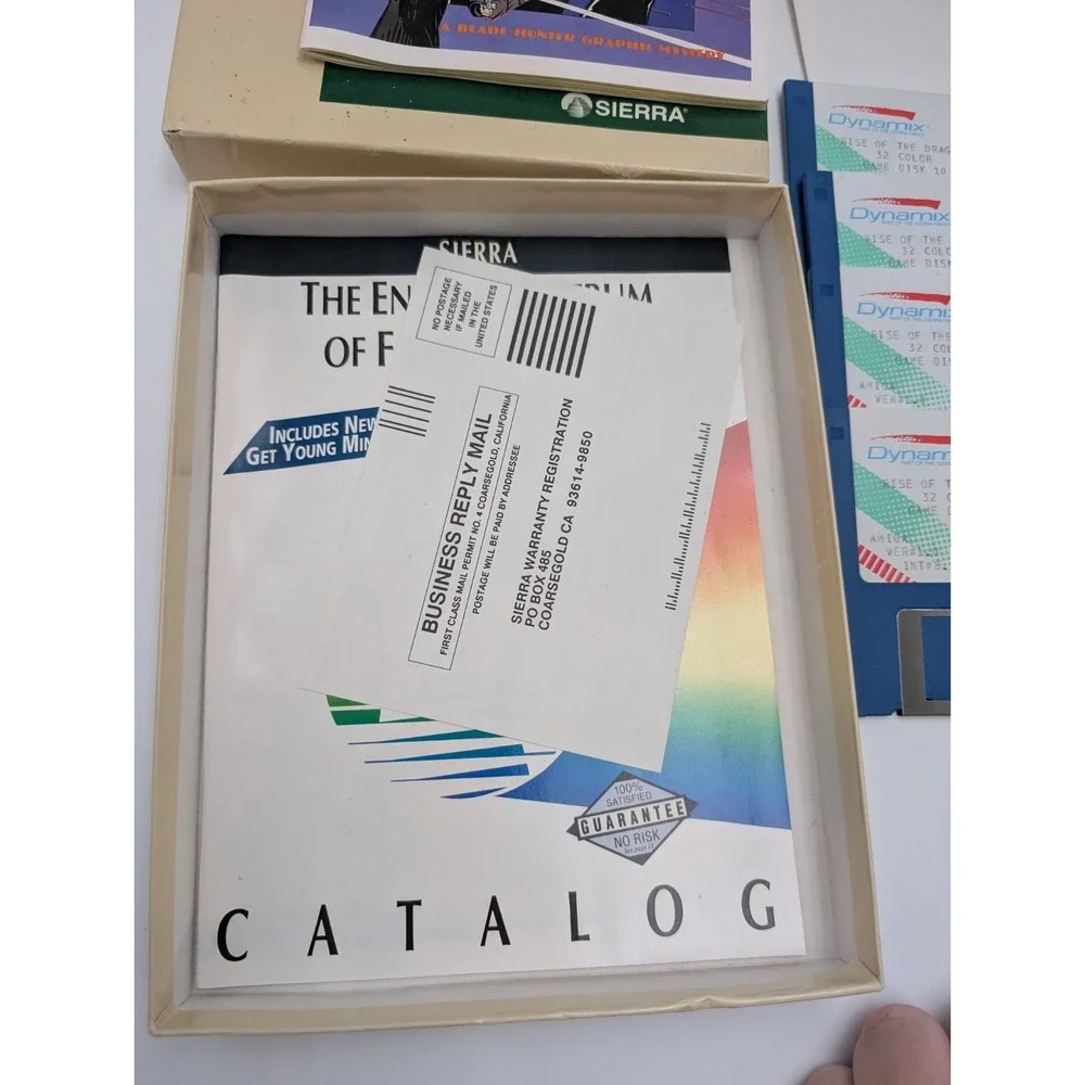 Rise of the Dragon‎ Amiga Version 10 Floppy Sierra Dynamix Adventure Game